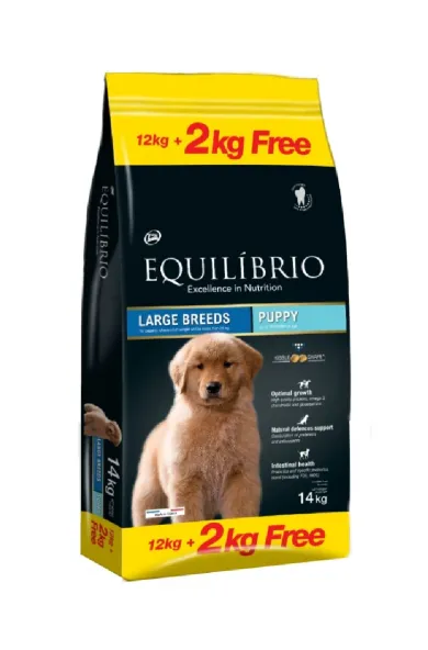 Equilibrio Dog Puppy Large Breeds 12Kg +2Kg FREE