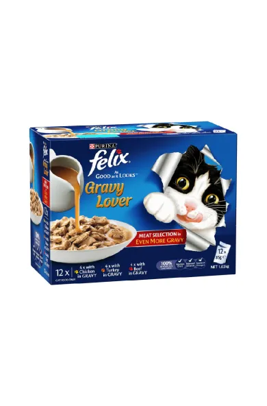 PURINA FELIX Gravy Lovers Mixed Variety Countryside Selection 85GX12