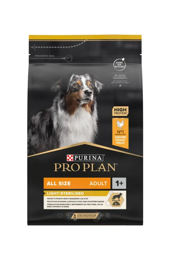 PURINA PRO PLAN ALL SIZE ADULT LIGHT STERILIZED DOG CHICKEN - 3KG