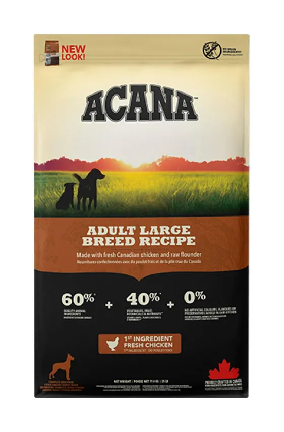 Acana Adult Large Breed Recipe Chicken & Raw Hake 11.4kg