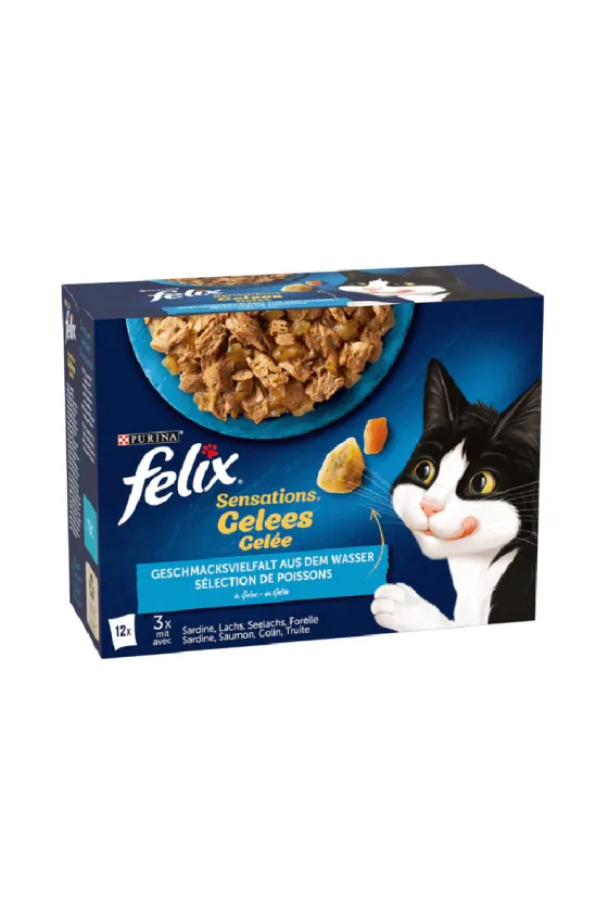 PURINA FELIX Sensations Mixed Variety Fish Selection 85GR x12