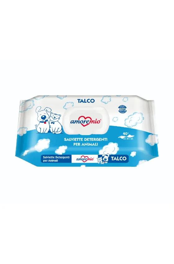 Amoremio Talc Pet Wipes 40pcs